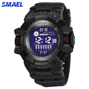 SMAEL Outdoor Sport Watch Digital Watches Men Fashion Led Light Stopwatch Alarm WristWatch Mens Big Dial Military Clock For Male