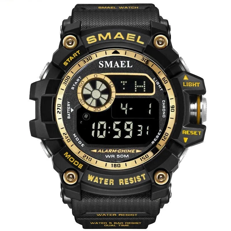 SMAEL Outdoor Sports Watches for Men Digital Watch Men&#39;s Electronic Military Clock Male Big Dial Fashion Watch Relogio Masculino
