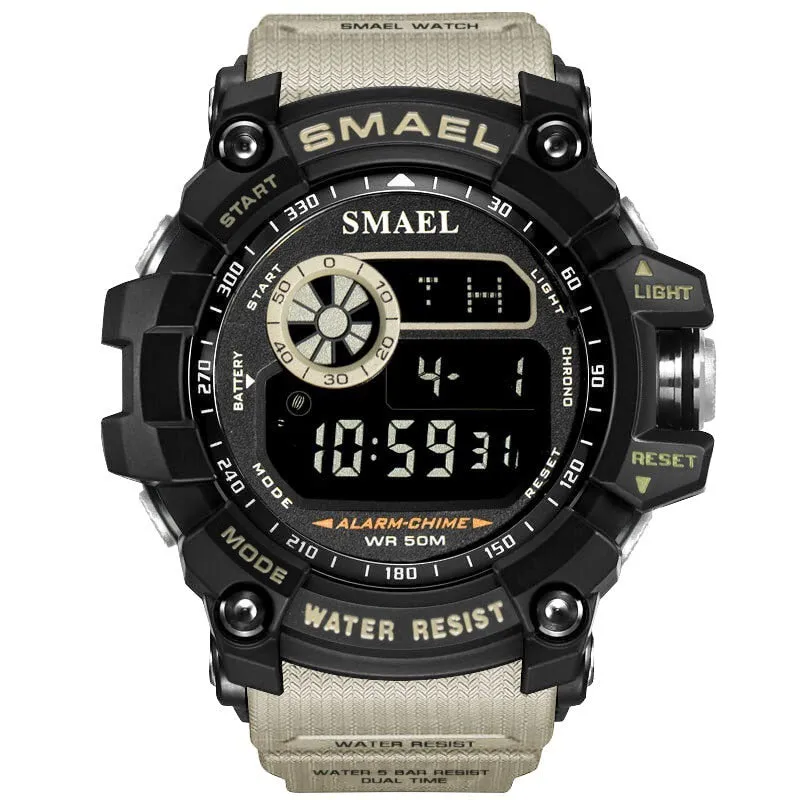 SMAEL Outdoor Sports Watches for Men Digital Watch Men&#39;s Electronic Military Clock Male Big Dial Fashion Watch Relogio Masculino