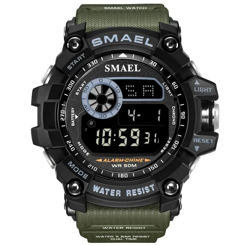 SMAEL Outdoor Sports Watches for Men Digital Watch Men&#39;s Electronic Military Clock Male Big Dial Fashion Watch Relogio Masculino