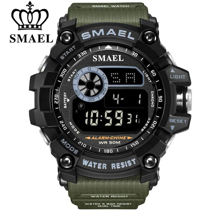 SMAEL Outdoor Sports Watches for Men Digital Watch Men&#39;s Electronic Military Clock Male Big Dial Fashion Watch Relogio Masculino