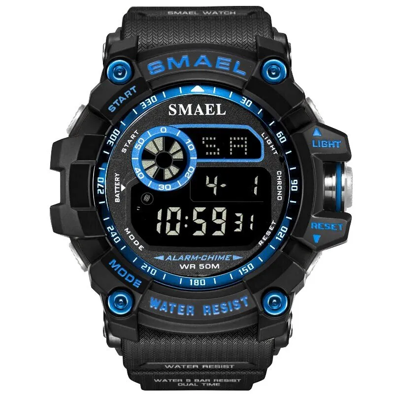 SMAEL Outdoor Sports Watches for Men Digital Watch Men&#39;s Electronic Military Clock Male Big Dial Fashion Watch Relogio Masculino