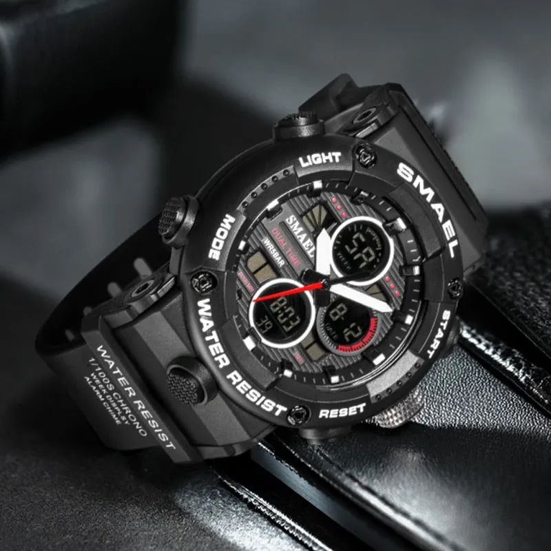 SMAEL Sport Watch Men Waterproof Wristwatch Alarm 8038 Men&#39;s Clock Digital Military Army Quartz Watches Male Relogio Masculino