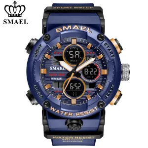 SMAEL Sport Watch Men Waterproof Wristwatch Alarm 8038 Men&#39;s Clock Digital Military Army Quartz Watches Male Relogio Masculino