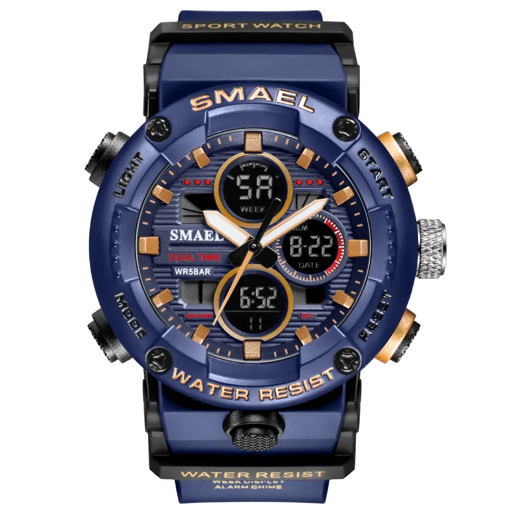 SMAEL Sport Watch Men Waterproof Wristwatch Alarm 8038 Men&#39;s Clock Digital Military Army Quartz Watches Male Relogio Masculino