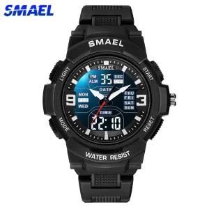 SMAEL Sport Watches for Mens Military Army Waterproof Stopwatch Back Light Date Week Display Clock Study Quartz Wristwatch Male