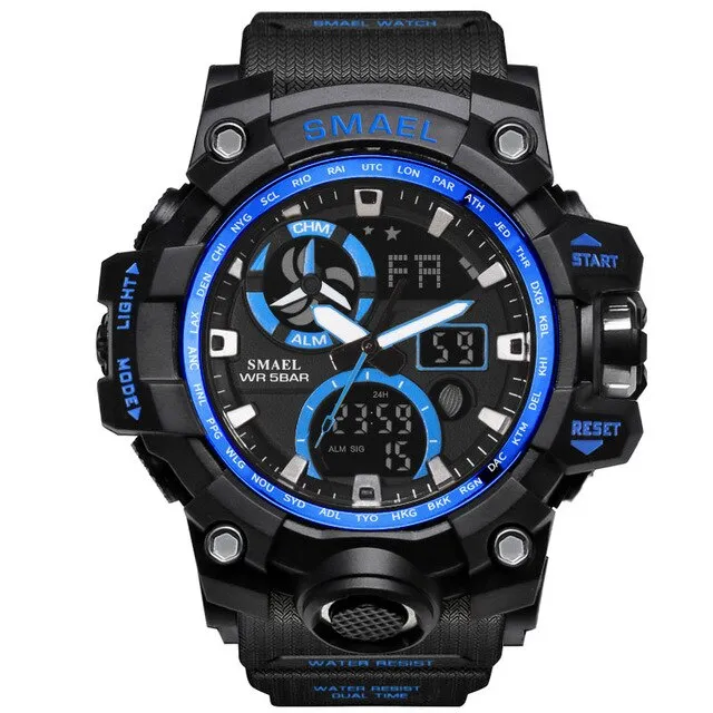SMAEL Sport Watches Waterproof  Top Brand Luxury Sports Watch Alarm Clock For Male Digital Men's Watch Military Army Wristwatch
