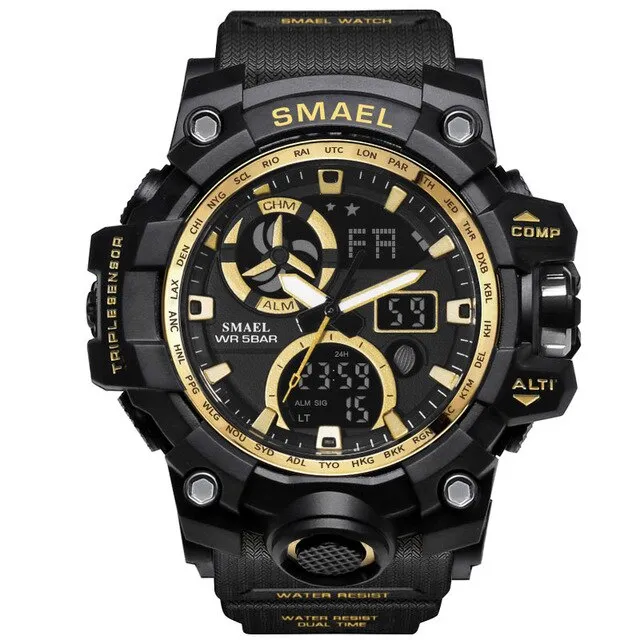 SMAEL Sport Watches Waterproof  Top Brand Luxury Sports Watch Alarm Clock For Male Digital Men's Watch Military Army Wristwatch