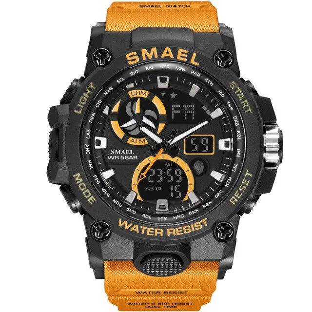 SMAEL Sport Watches Waterproof  Top Brand Luxury Sports Watch Alarm Clock For Male Digital Men's Watch Military Army Wristwatch