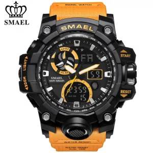 SMAEL Sport Watches Waterproof  Top Brand Luxury Sports Watch Alarm Clock For Male Digital Men's Watch Military Army Wristwatch