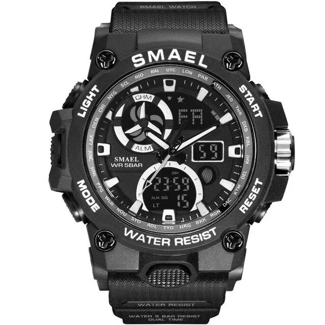 SMAEL Sport Watches Waterproof  Top Brand Luxury Sports Watch Alarm Clock For Male Digital Men's Watch Military Army Wristwatch