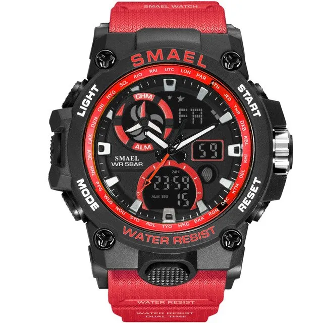 SMAEL Sport Watches Waterproof  Top Brand Luxury Sports Watch Alarm Clock For Male Digital Men's Watch Military Army Wristwatch