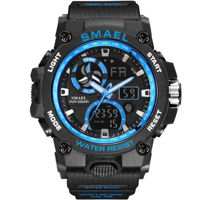 SMAEL Sport Watches Waterproof  Top Brand Luxury Sports Watch Alarm Clock For Male Digital Men's Watch Military Army Wristwatch