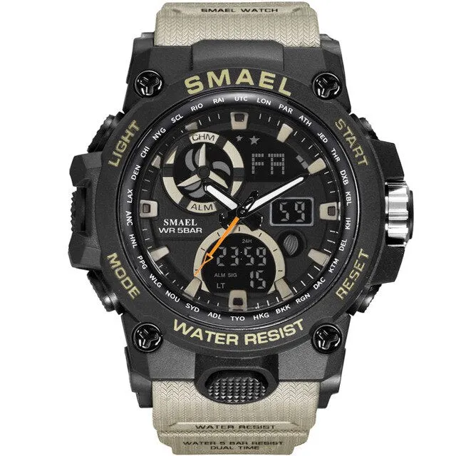 SMAEL Sport Watches Waterproof  Top Brand Luxury Sports Watch Alarm Clock For Male Digital Men's Watch Military Army Wristwatch