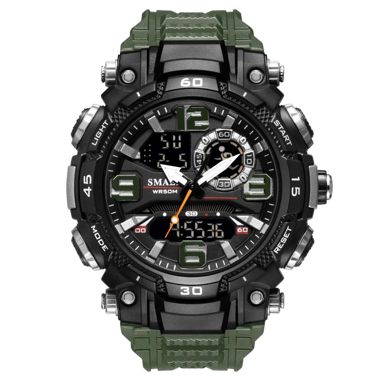 SMAEL Top Luxury Watches Men Dual Display Watch Waterproof Men&#39;s Sport Wristwatch Mens Military Army Clock Male Stopwatch 1921