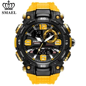 SMAEL Top Luxury Watches Men Dual Display Watch Waterproof Men&#39;s Sport Wristwatch Mens Military Army Clock Male Stopwatch 1921
