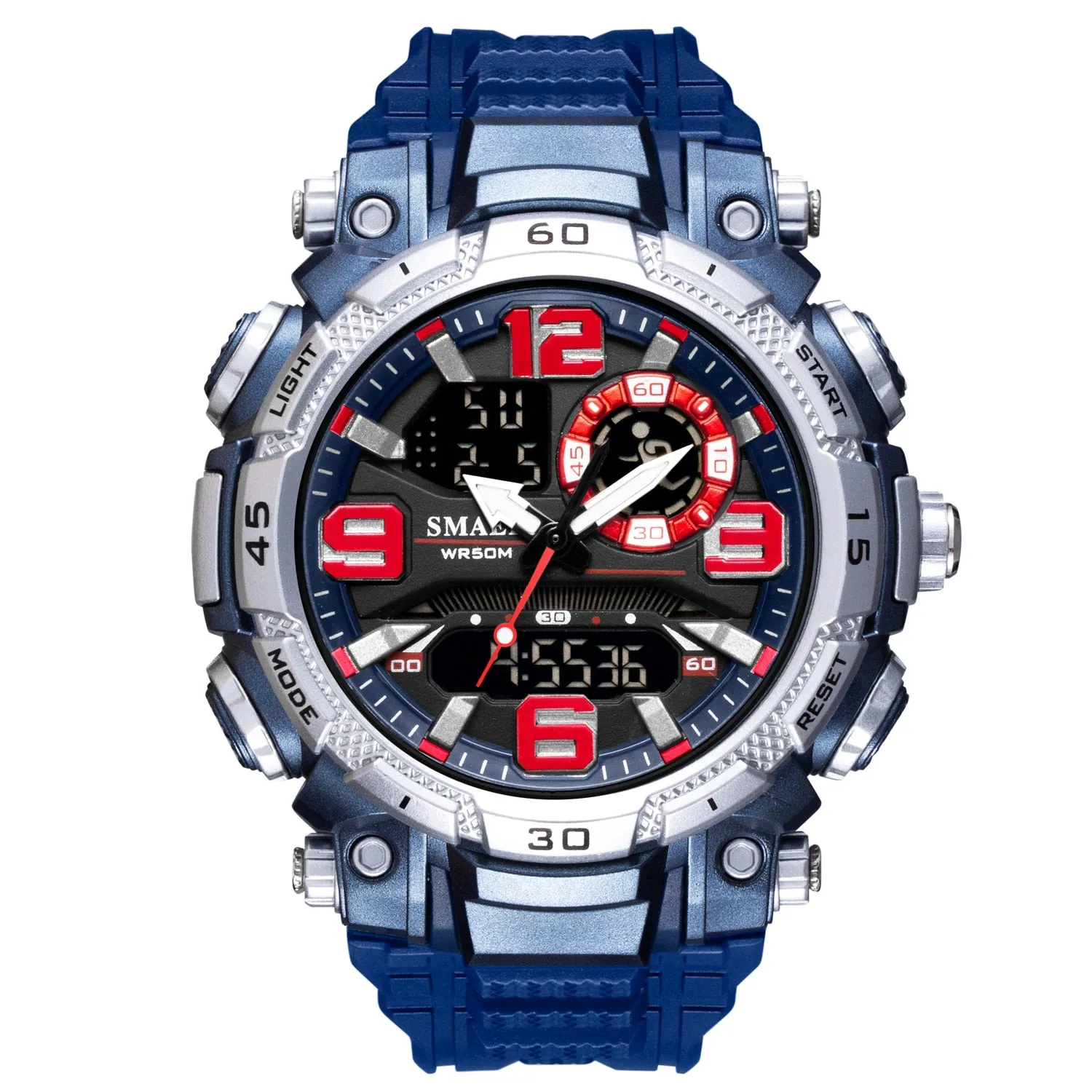 SMAEL Top Luxury Watches Men Dual Display Watch Waterproof Men&#39;s Sport Wristwatch Mens Military Army Clock Male Stopwatch 1921