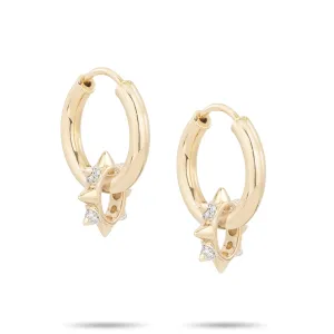 Small Sleek and Spiky Bead Party Hoops