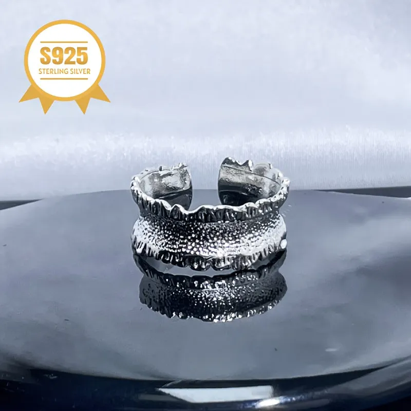 Small Wave Sand Surface Open Ring