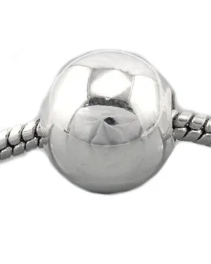 Smooth Ball Bead European Bead Compatible for Most European Snake Chain Charm Bracelet