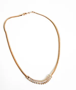 SNAKE CHAIN WITH BAGUETTE DIAMONDS