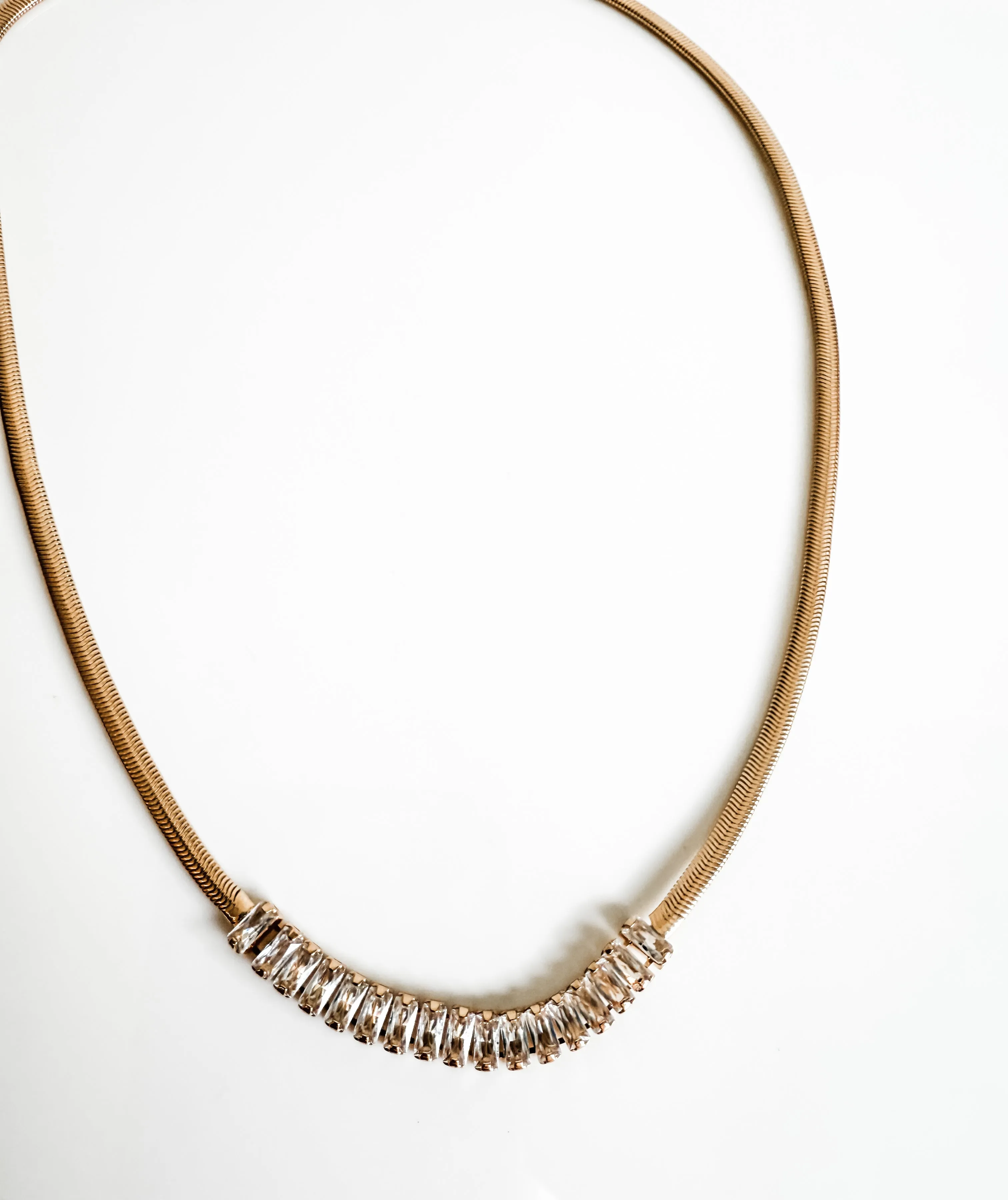SNAKE CHAIN WITH BAGUETTE DIAMONDS