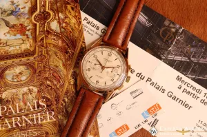 SOLD!!!  1950s Serviced Vintage Chronographe Suisse 18K Gold Lemania Cal 1270 (320 / 321)