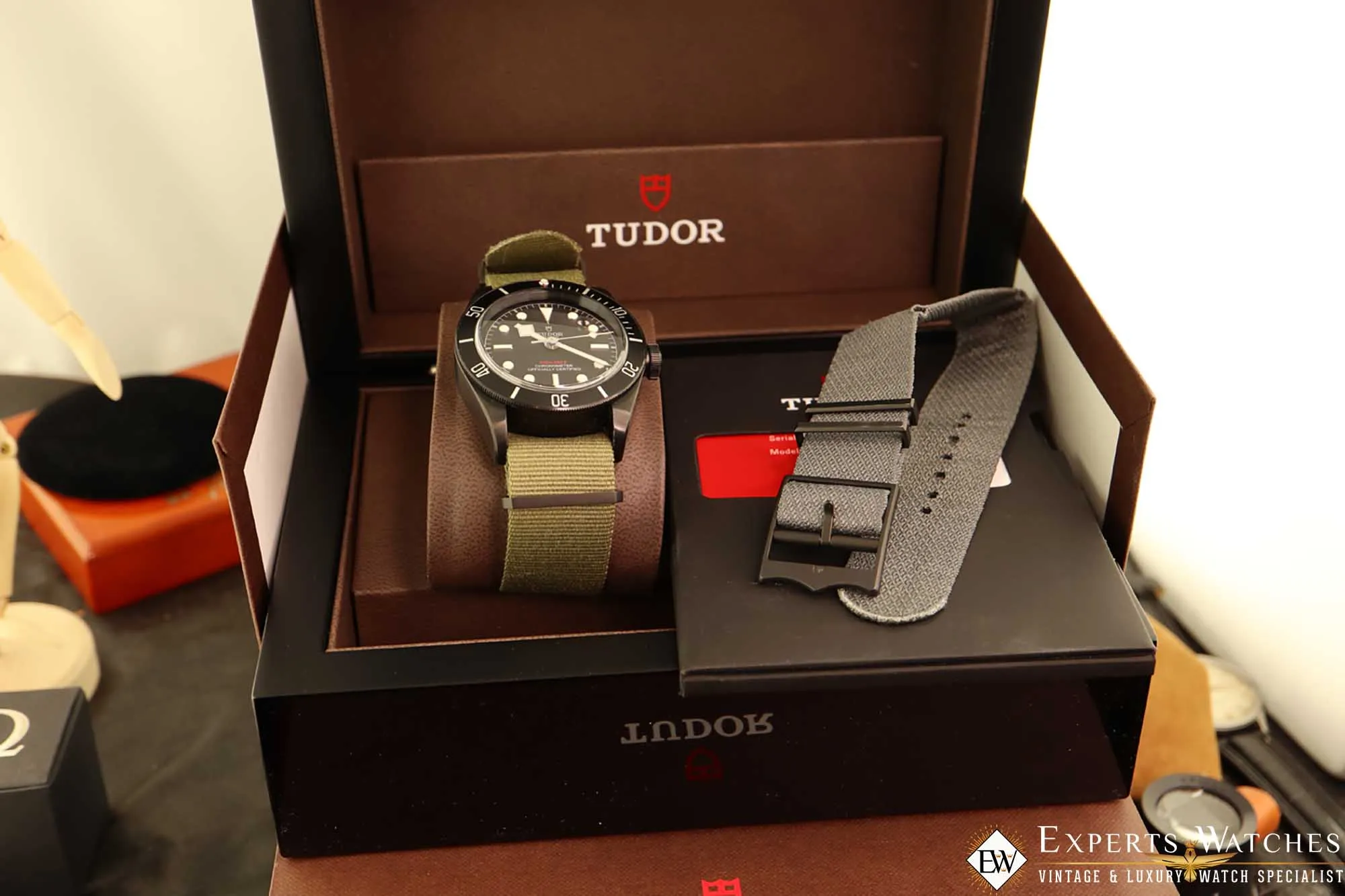 Sold!!! TUDOR Black Bay Dark 79230DK 41mm Black Nato Automatic Box and Papers Free Strap