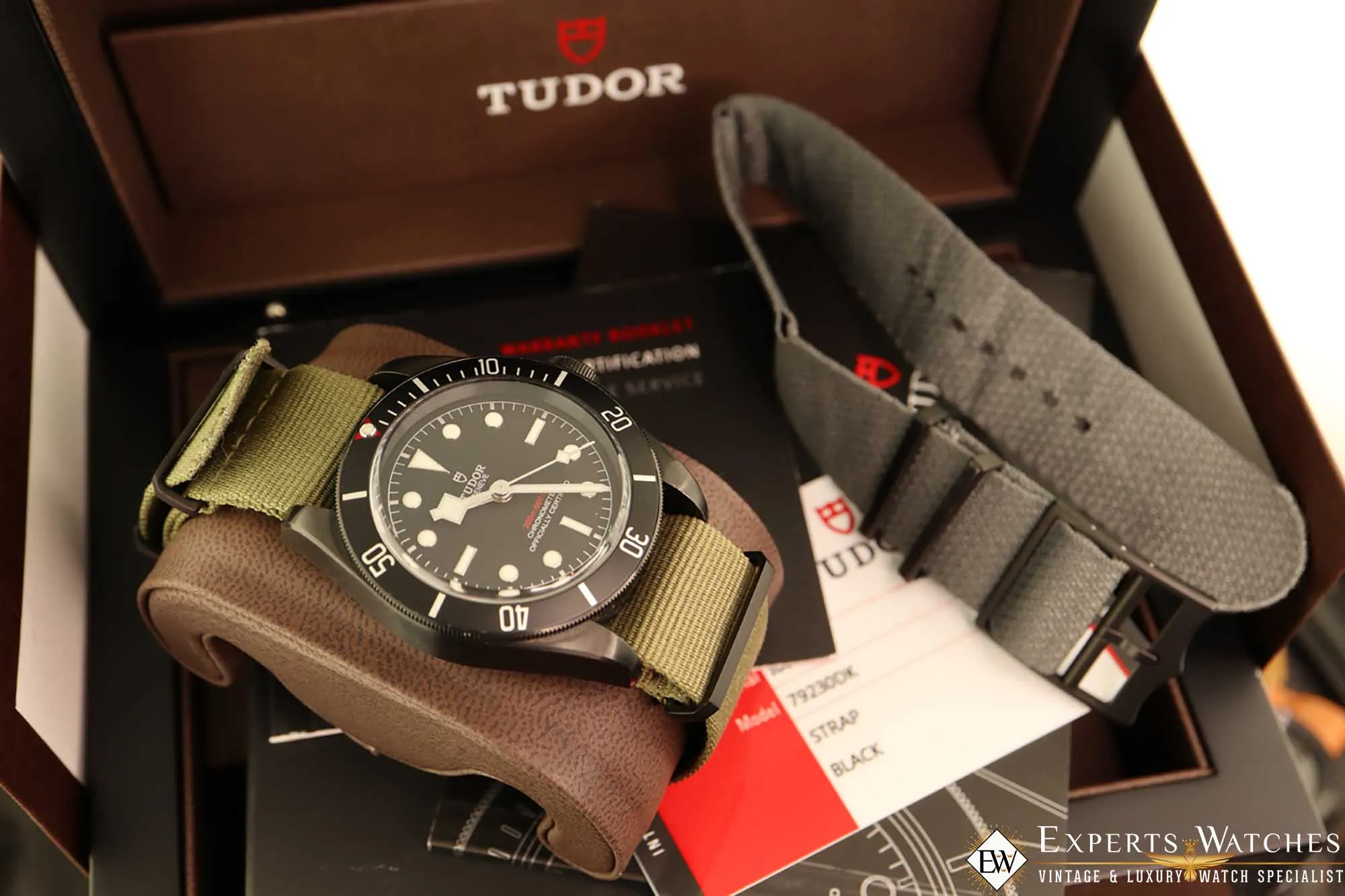 Sold!!! TUDOR Black Bay Dark 79230DK 41mm Black Nato Automatic Box and Papers Free Strap