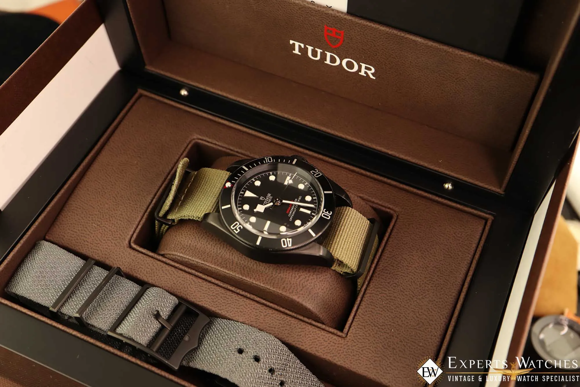 Sold!!! TUDOR Black Bay Dark 79230DK 41mm Black Nato Automatic Box and Papers Free Strap
