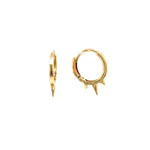 Solid Tripple Spike Earrings - 63363