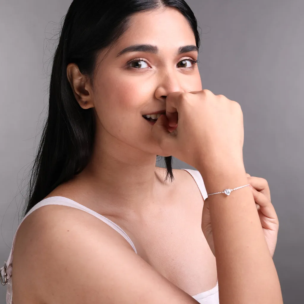 Solitaire Heart Bracelet