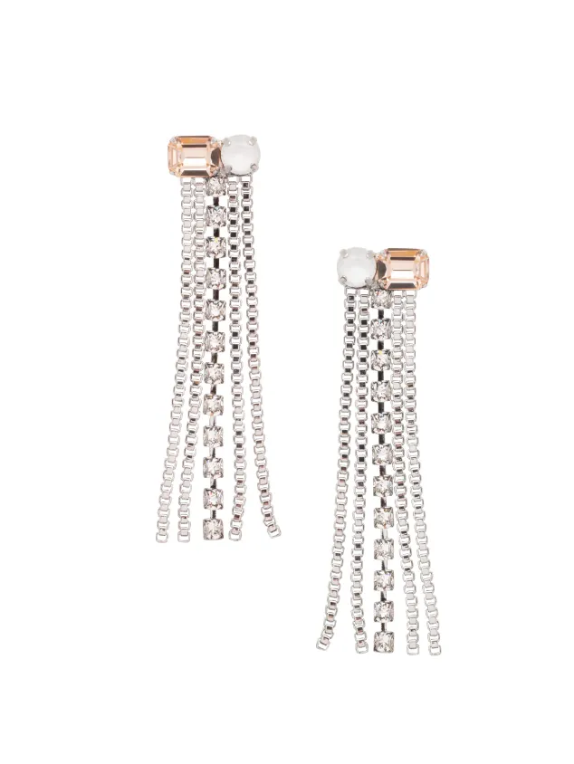Sorrelli Miriam Statement Earring Palladium Snow Bunny