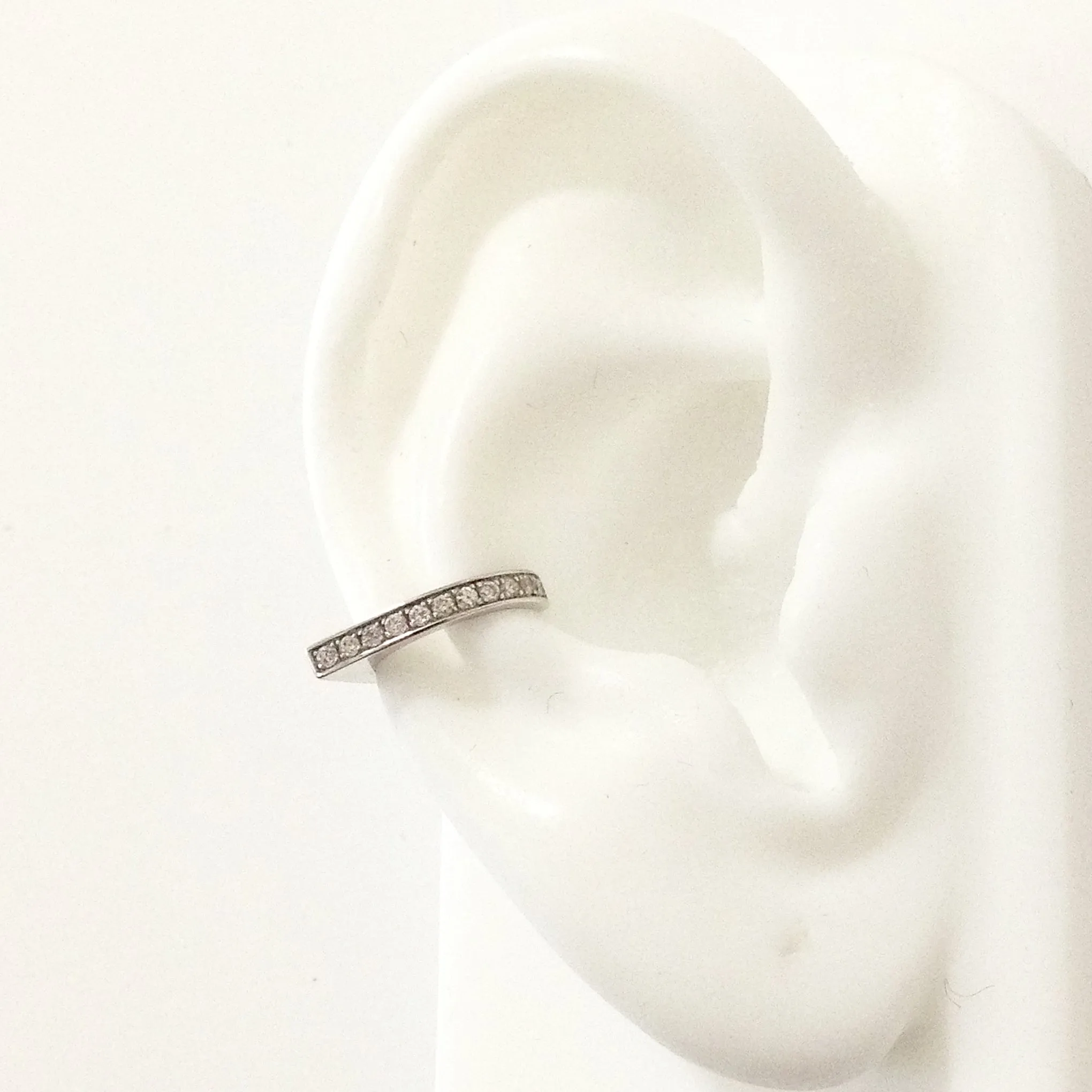 Spike Collection: 14K Gold Pavé Diamond Spike Point Ear Cuff