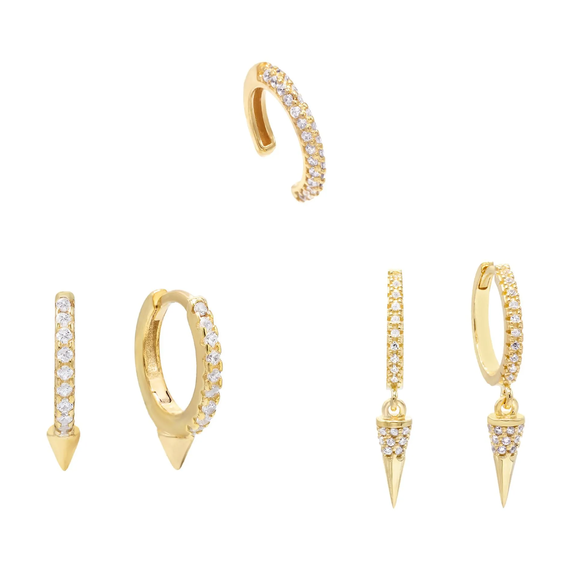 Spike Earring Combo Set