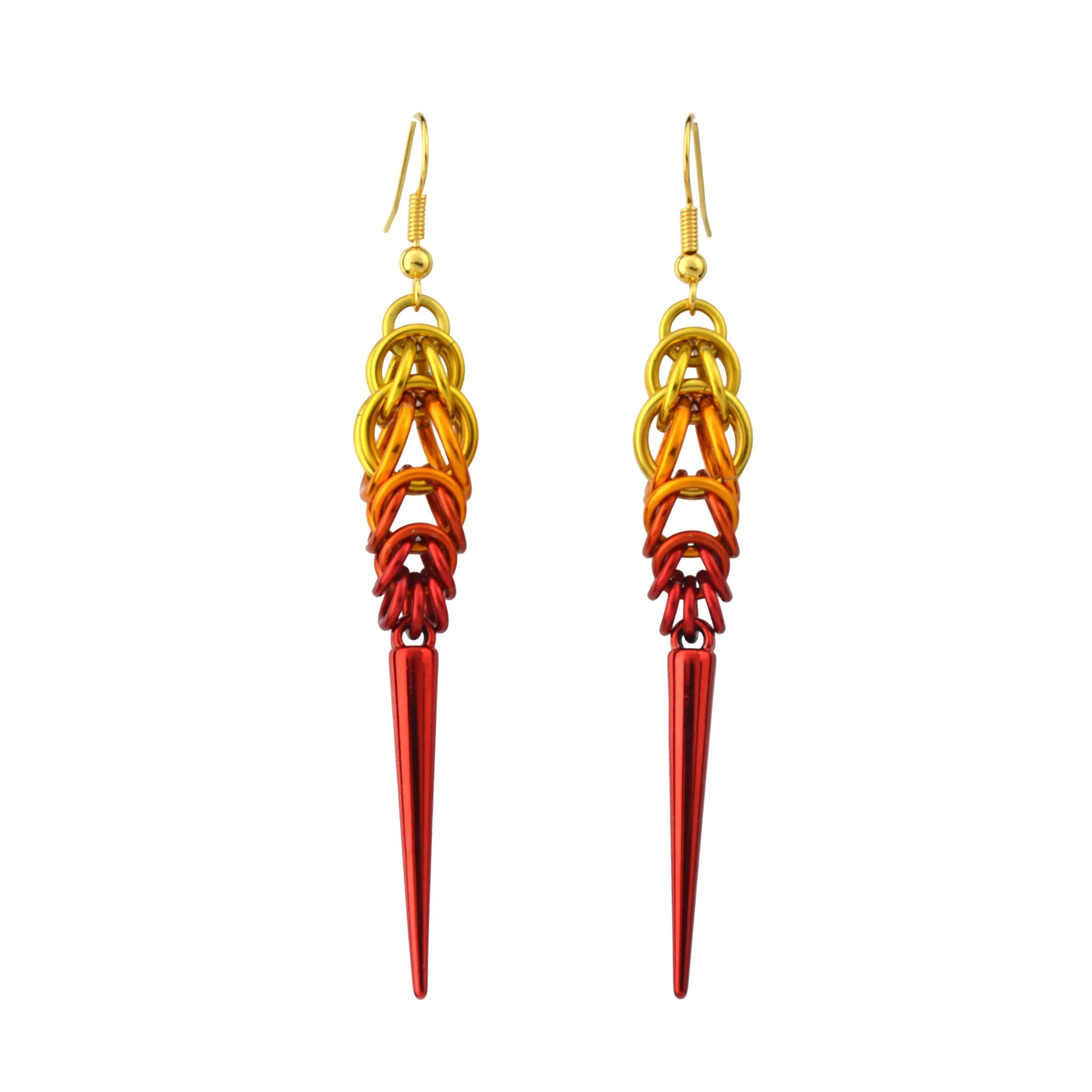 Spike Earrings - Flame