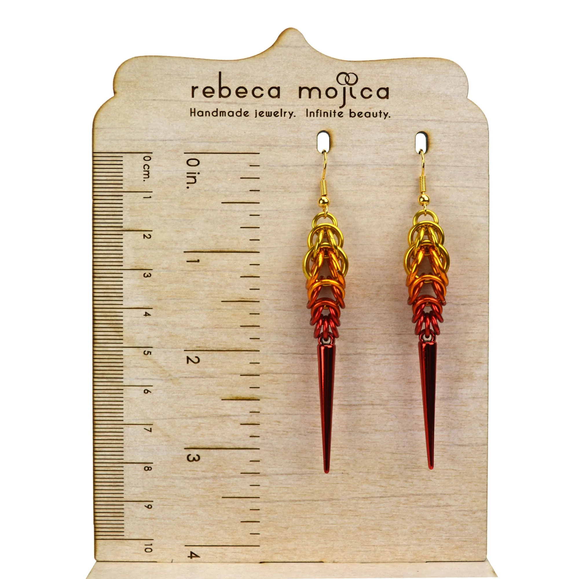 Spike Earrings - Flame