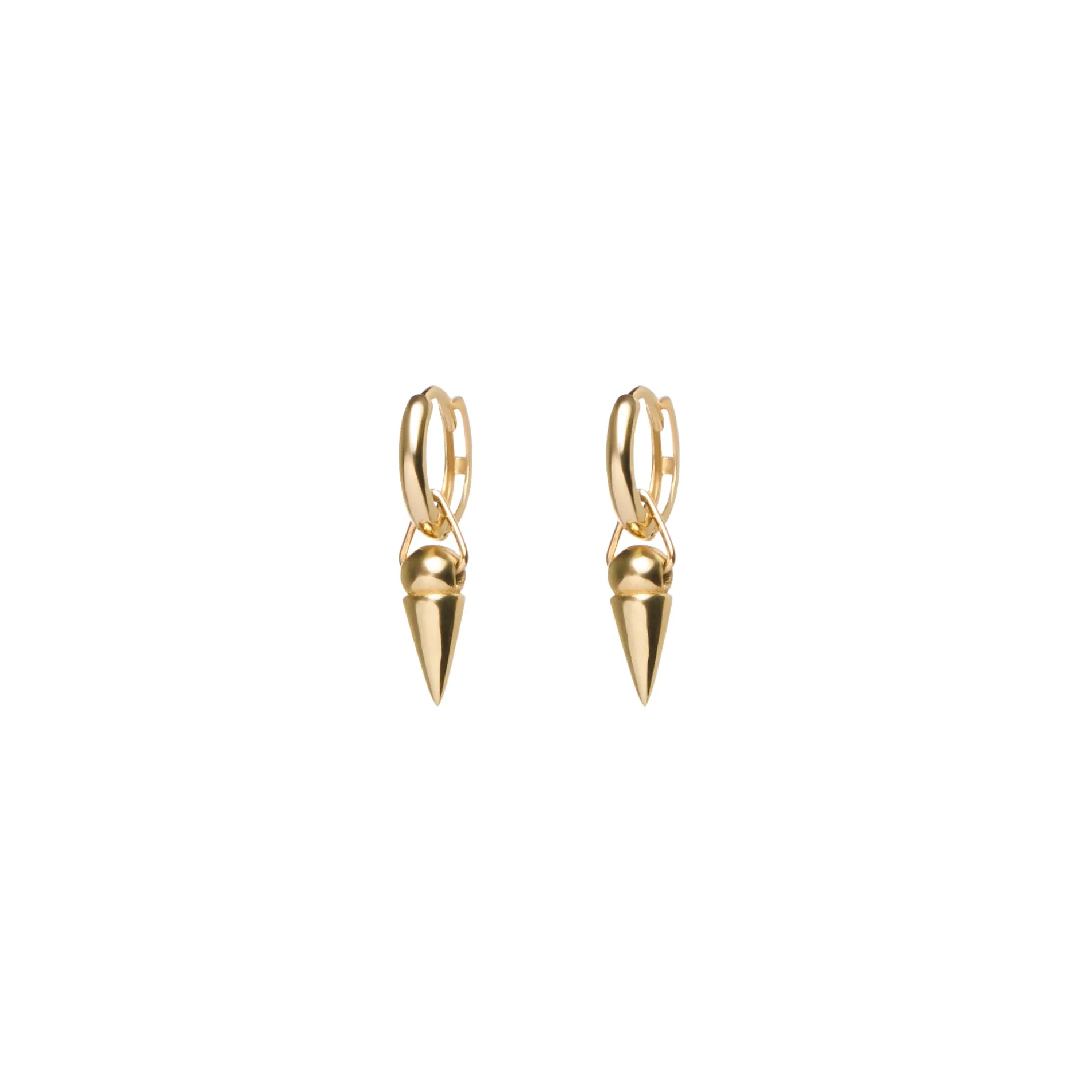 Spike Hoop Earrings - Gold