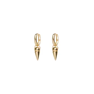 Spike Hoop Earrings - Gold