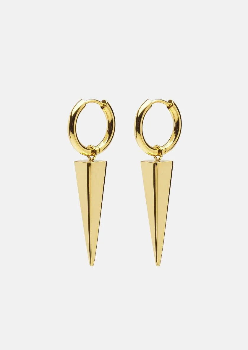 Spike Rivets Earrings – Gold Plated