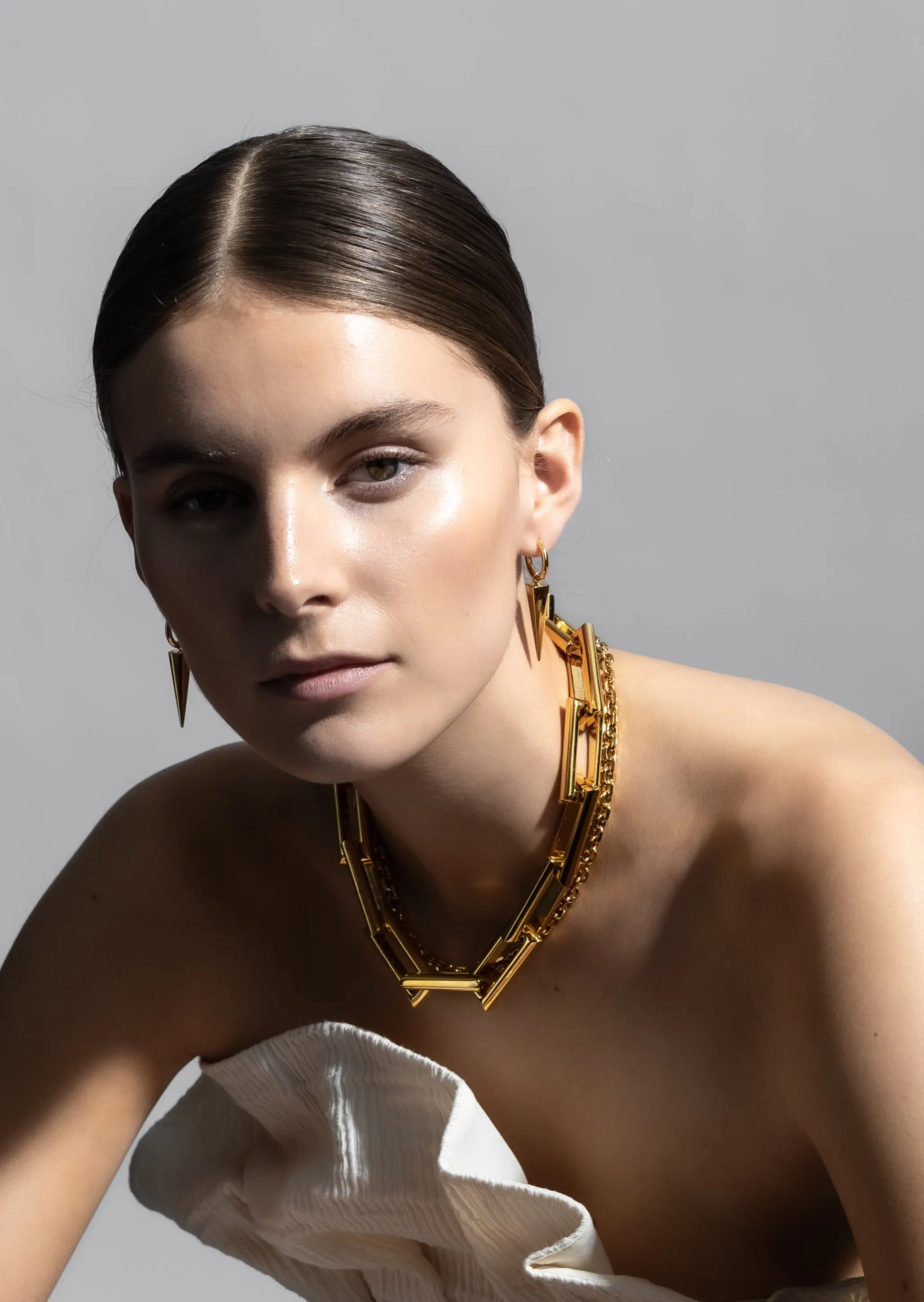 Spike Rivets Earrings – Gold Plated