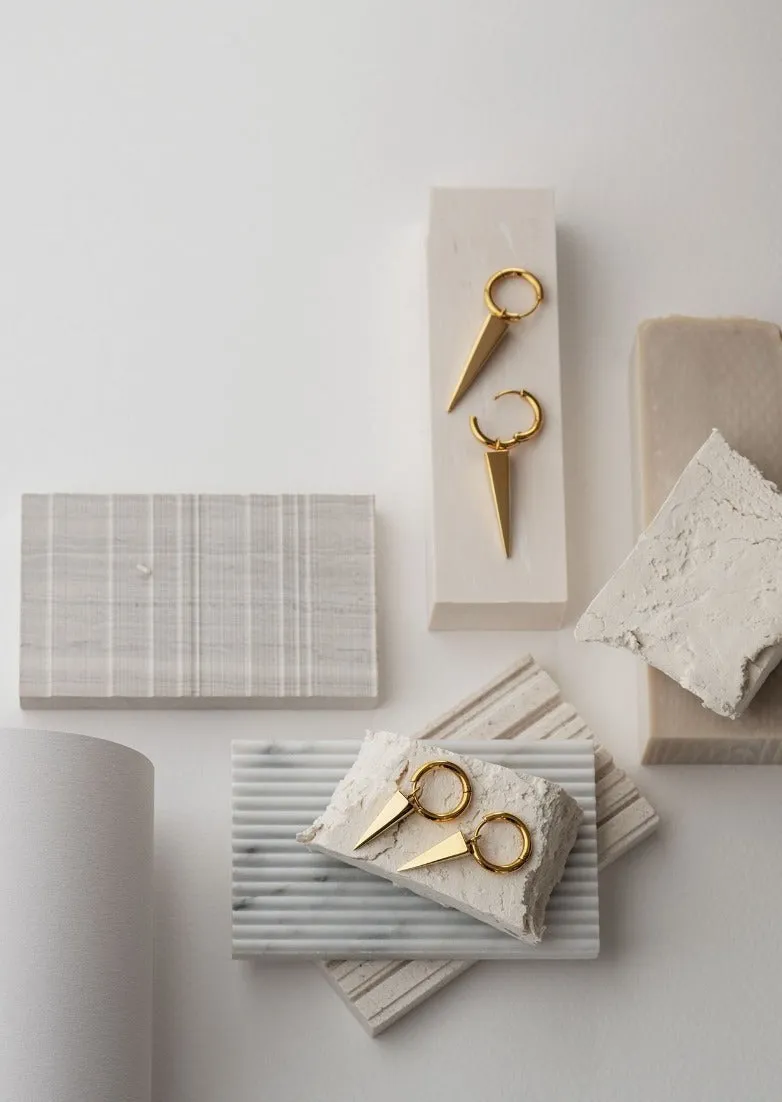 Spike Rivets Earrings – Gold Plated