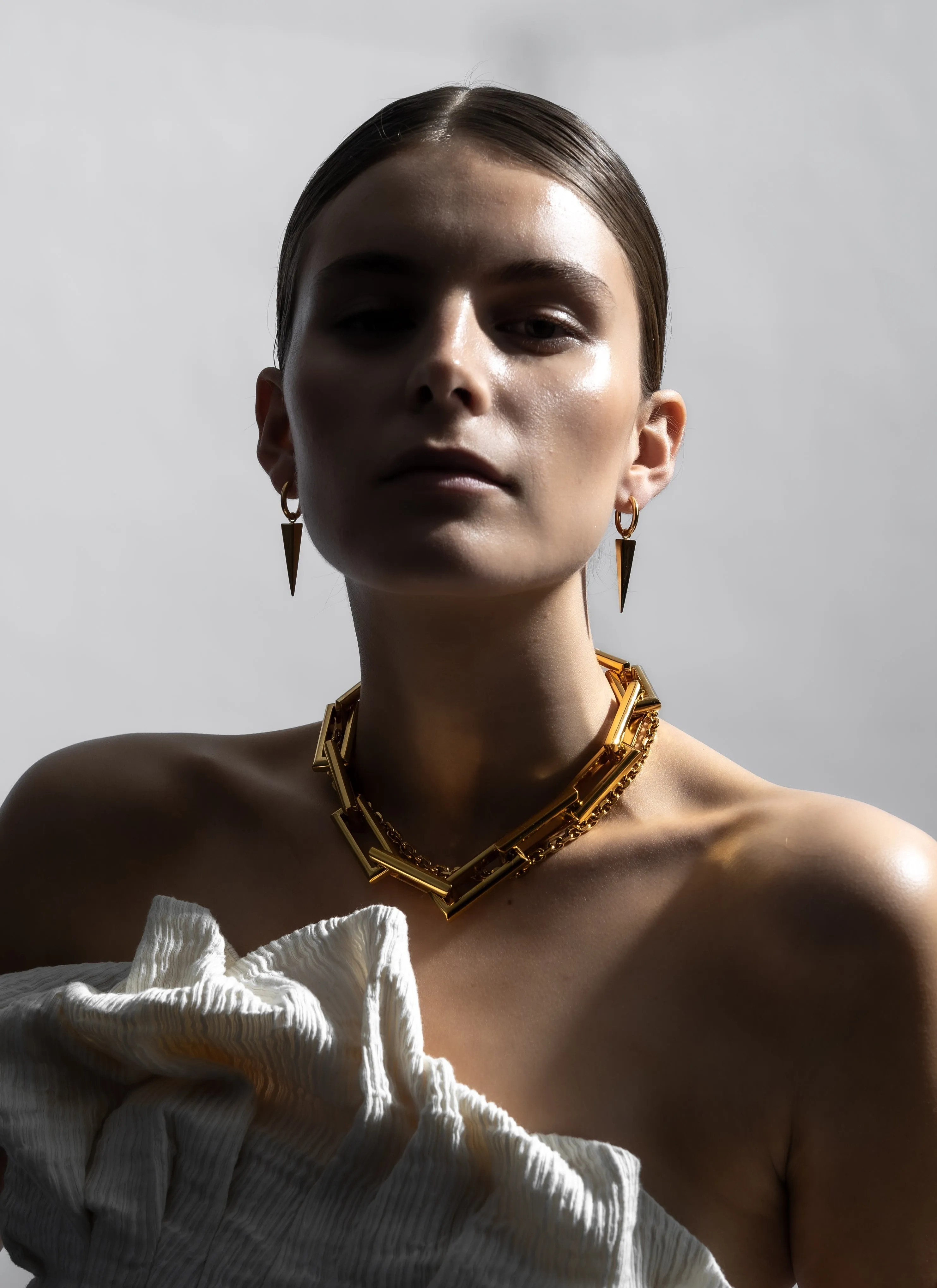 Spike Rivets Earrings – Gold Plated