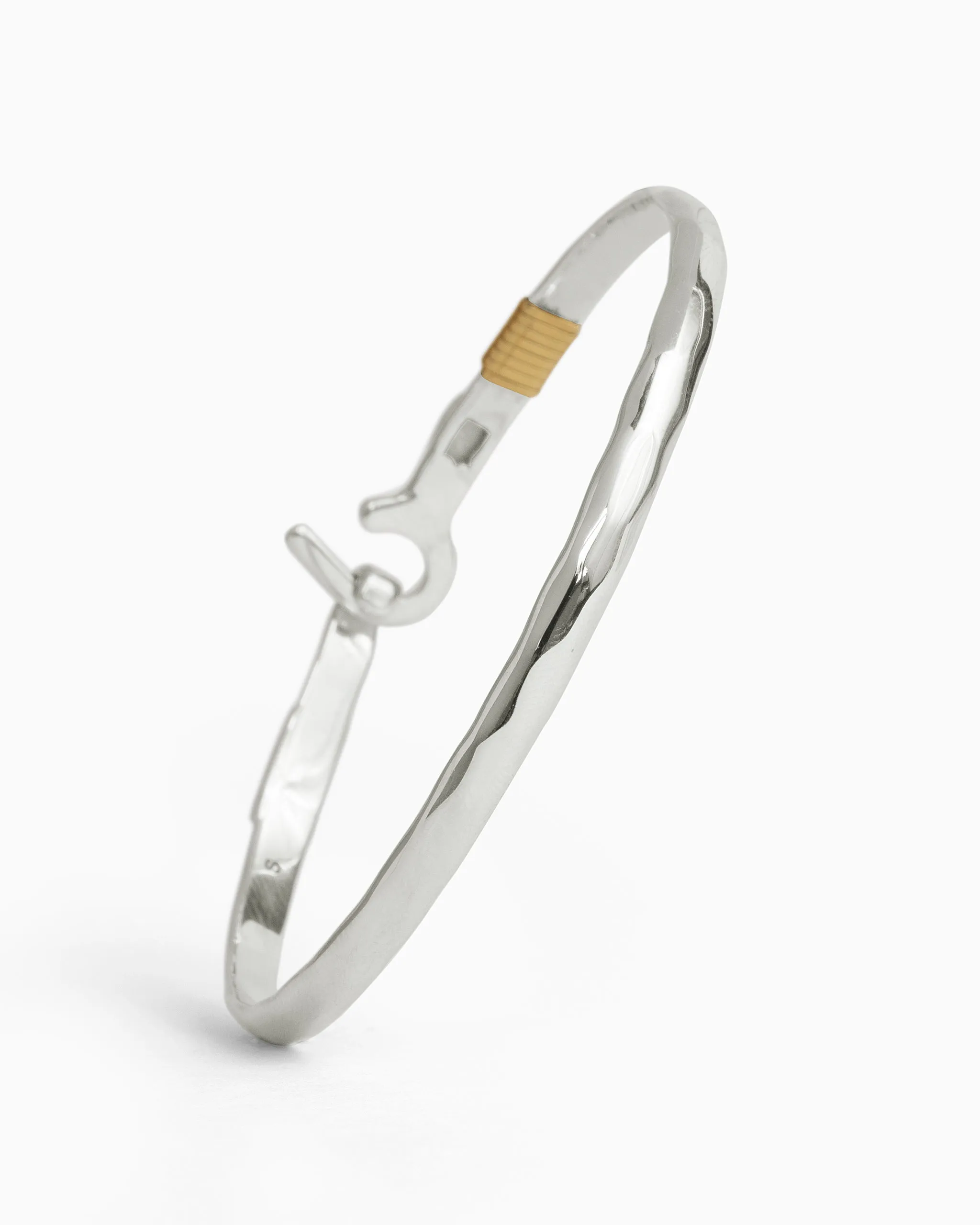 St. John Hook Bracelet with Stone, 4mm - Larimar