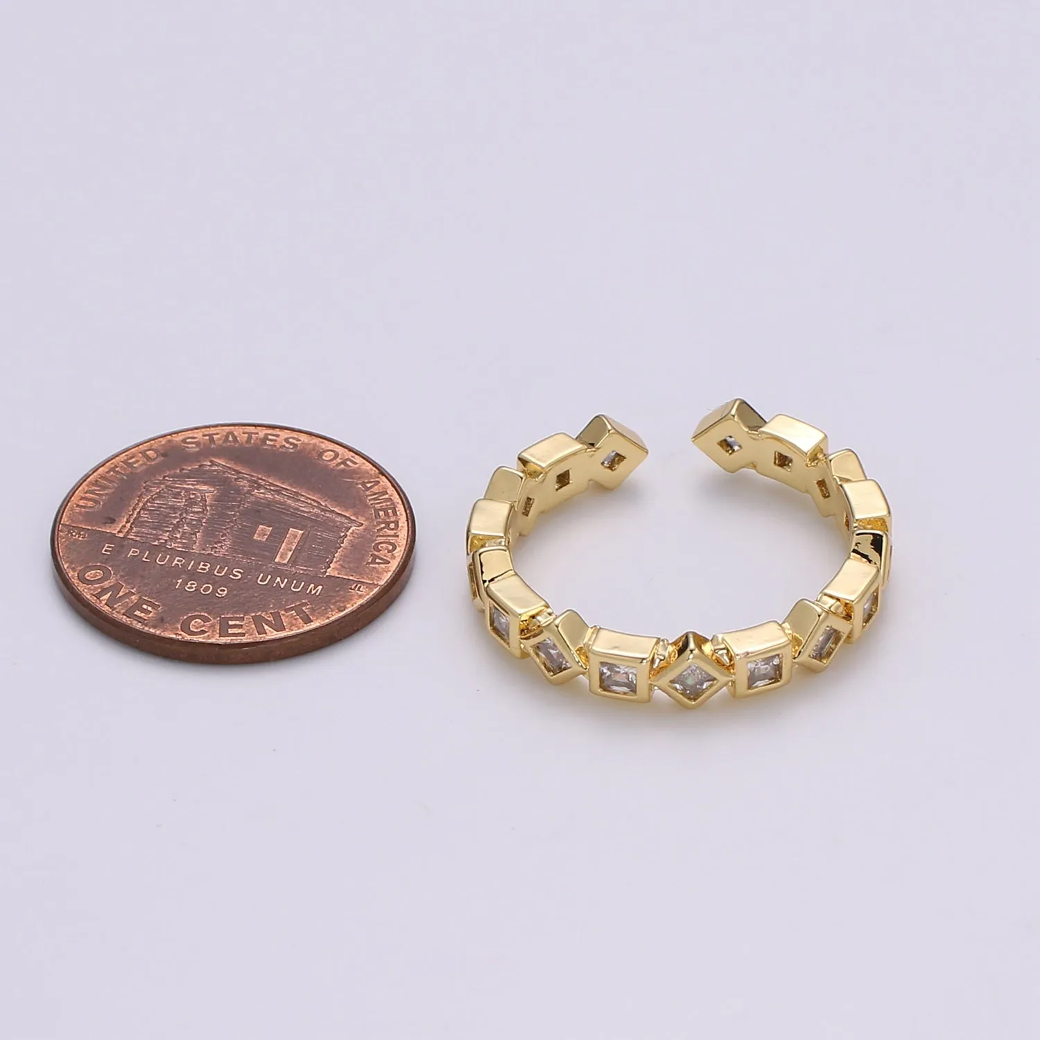 Stacking Ring, Shape Geometric Ring, Stackable Ring, Minimalist Ring, Pinky Ring, Dainty Gold Ring, Thin Cz Ring