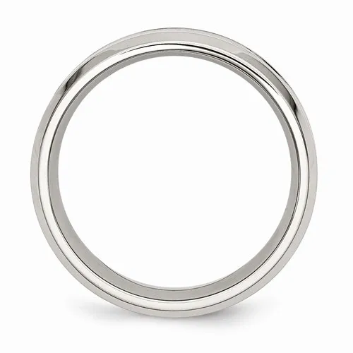 Stainless Steel (8mm) Koa Wood Inlay Enameled Band
