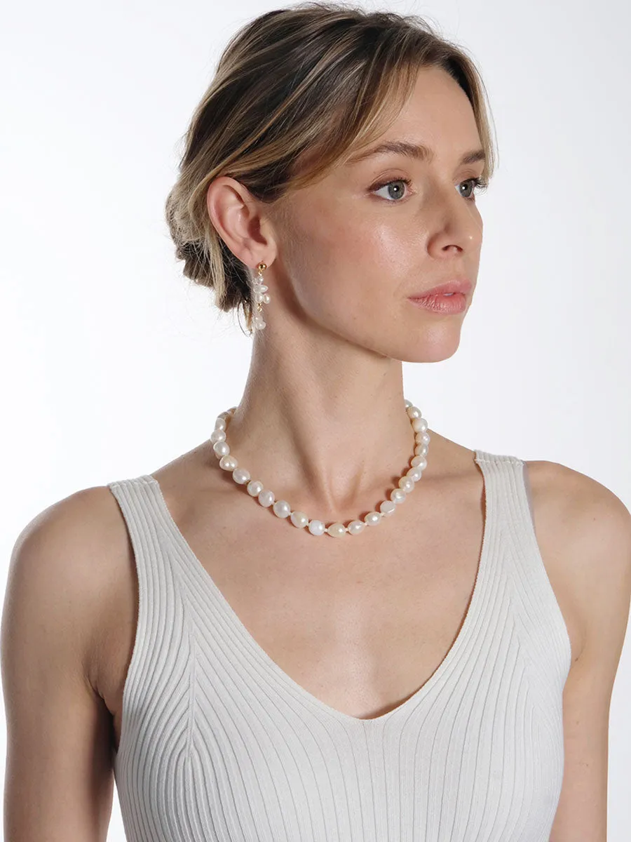 Stellar Pearly Necklace - Gold