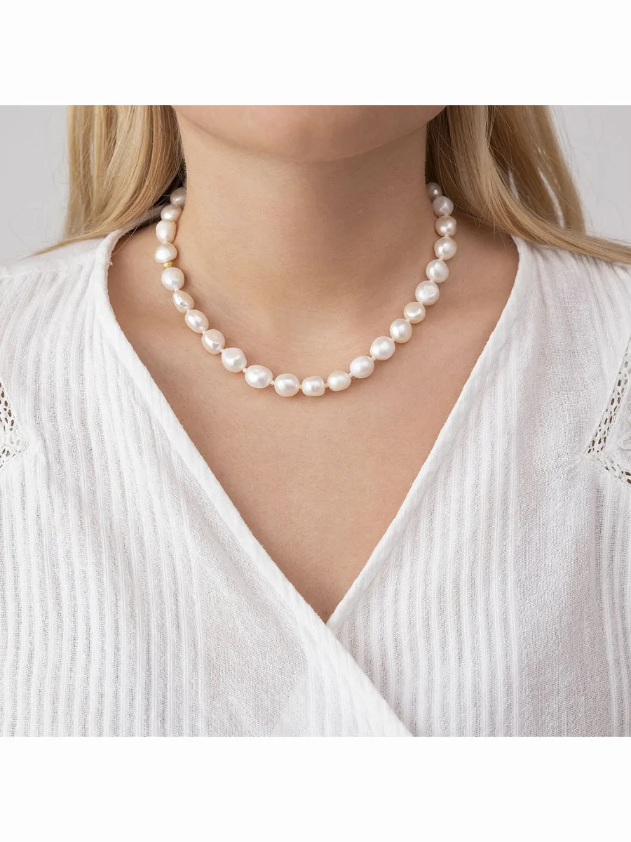 Stellar Pearly Necklace - Gold