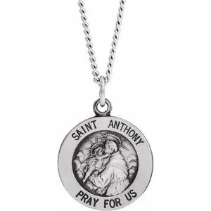 Sterling Silver 15 mm St. Anthony Medal