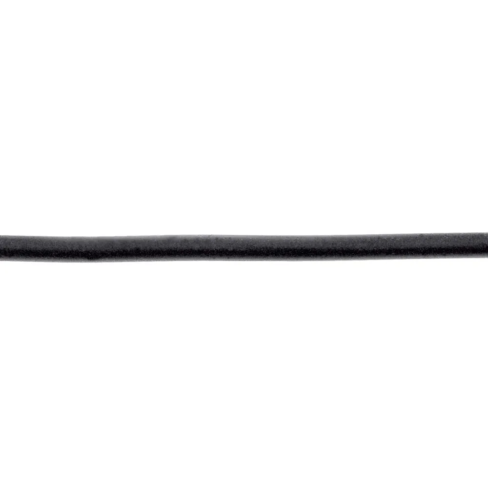 Sterling Silver 1.5mm Black Rubber Cord 18" Necklace
